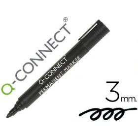 Marqueur q-connect permanent pointe biseau résistante corps plastique coloris no
