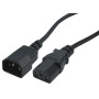 Rallonge alimentation IEC C13 / IEC C14 1.80 m noire