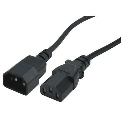 Rallonge alimentation IEC C13 / IEC C14 1.80 m noire