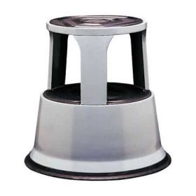 Tabouret metal roulant 2 hauteurs 20/41cm charge max 150 kg gris clair