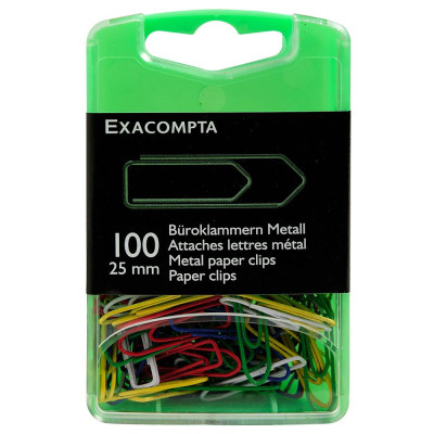 BTE 100 ATTACHES LETTRES 25MM ASS.