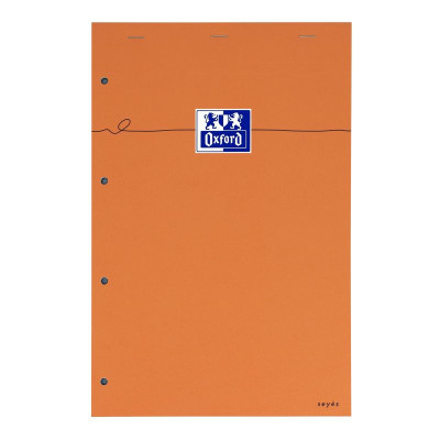 BLOC ORANGE OXFORD AGRAFE 4 TROUS 210x315 160P OPTIK P. SEYES +TAG