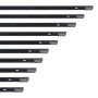 NINJA barette aluminium 30cm, complète caoutch. SOFT