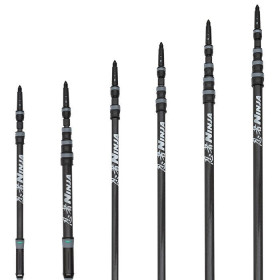 La perche télescopique NINJA Carbon 4,50m 4 élements