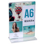 Porte-visuel droit vertical A6 cristal