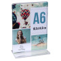 Porte-visuel droit vertical A6 cristal