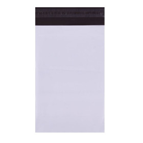 Enveloppe Plastique d'expédition blanche 20 X25 cm 50 le et indéchirable fermetu