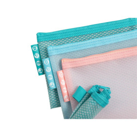 Pochette zip EVA A6 Chrom pastel assorti