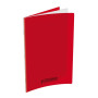 Cahier conquerant 24x32cm 96p couv polypro seyes rouge