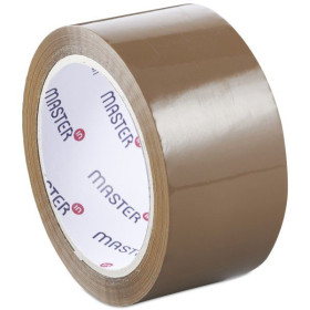 6 rouleaux adhésif d'emballage havanne 50x100 silencieux pp 28mic 552837