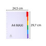 Intercal. 6P A4+ carte blan.+ongl.coul.