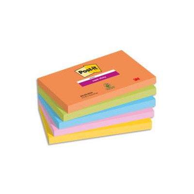 Post-it bloc-note adhésif super sticky notes, 127 x 76 mm  90f bp1232