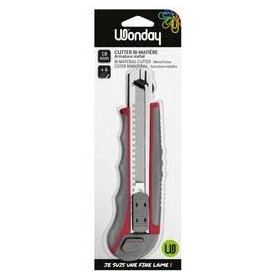 Cutter 18 mm bi-matiere bicolore armature metal ls