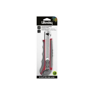 Cutter 18 mm bi-matiere bicolore armature metal ls