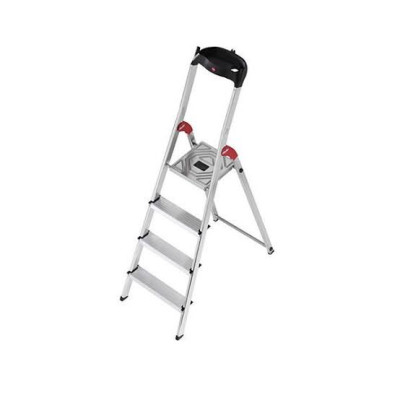 Escabeau aluminium 4 marches antiderapantes de 120 mm porte-outils
