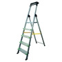 Escabeau aluminium 5 marches antiderapantes de 120 mm porte-outils
