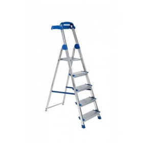 Escabeau aluminium standard plus 5 marches antiderapantes garde corp