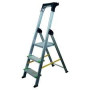 Escabeau aluminium 3 marches antiderapantes de 120 mm porte-outils
