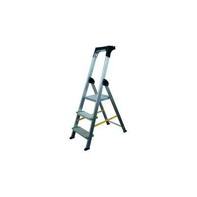 Escabeau aluminium 3 marches antiderapantes de 120 mm porte-outils