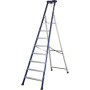 Escabeau aluminium 8 marches antiderapantes de 120 mm porte-outils
