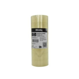 Lot de 8 rouleaux d'adhesifs 19 mm x 33 m 43 µ transp. bopp /s film