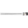 Reglet flexible 20 cm inox 1 face graduee en mm 1 face en 1/2 mm ls