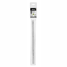 Reglet flexible 30 cm inox 1 face graduee en mm 1 face en 1/2 mm ls