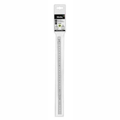 Reglet flexible 30 cm inox 1 face graduee en mm 1 face en 1/2 mm ls