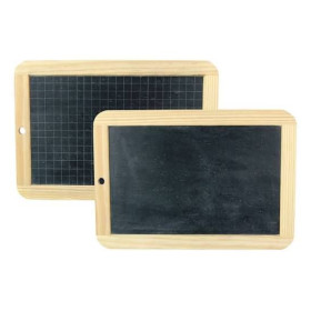 Ardoise naturelle 18 x 26 cm 1 face quad. 1 face unie cadre bois  vrac