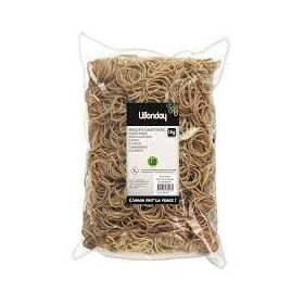 Sac de 1 kg de bracelets caoutchouc blonds 80 x 1,8 mm