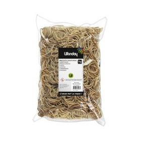 Sac de 1 kg de bracelets caoutchouc blonds 120 x 10 mm