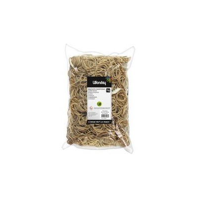 Sac de 1 kg de bracelets caoutchouc blonds 120 x 10 mm