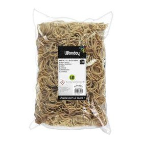 Sac de 1 kg de bracelets caoutchouc blonds 200  x 16 mm