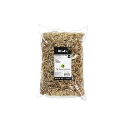 Sac de 1 kg de bracelets caoutchouc blonds 200  x 16 mm