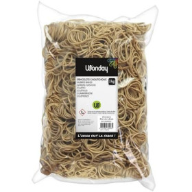 Sac de 1 kg de bracelets caoutchouc blonds 180 x 10 mm