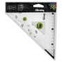 Equerre 45° 24 cm plastique transparent 1 biseau gradue en mm ls