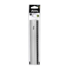 Regle plate 20 cm aluminium aludic 1 biseau gradue en mm antitache ls