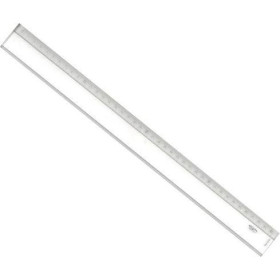 Regle plate 40 cm plastique transparent 1 biseau bord anti-taches ls