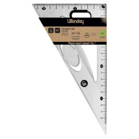 Equerre 60° 21 cm aluminium aludic graduee en mm grand cote ls