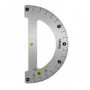 Rapporteur 180° 15 cm aluminium aludic gradue mm ls