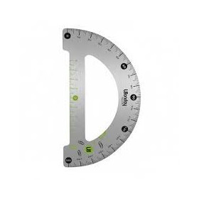Rapporteur 180° 15 cm aluminium aludic gradue mm ls
