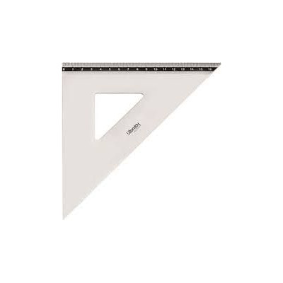 Equerre 45° 21 cm aluminium aludic gradue en mm hypotenuse ls