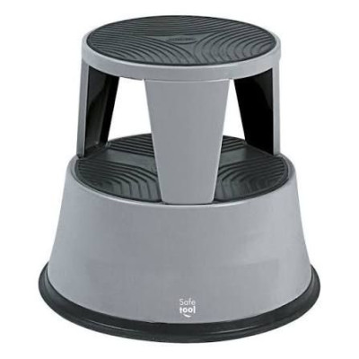 Tabouret taboo plastique roulant hauteur 34,5cm charge max 150 kg gris