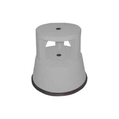 Tabouret plastique roulant 2 hauteurs 19,5/38cm charge max 150 kg gris