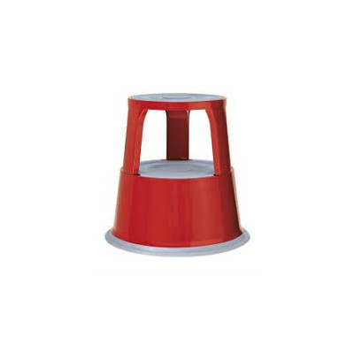Tabouret plastique step moov 3 en 1 coloris gris / clapets rouge