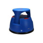 Tabouret plastique step moov 3 en 1 coloris bleu / clapets rouge
