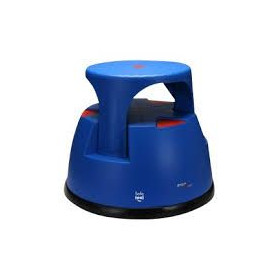 Tabouret plastique step moov 3 en 1 coloris bleu / clapets rouge