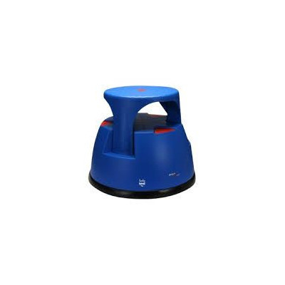 Tabouret plastique step moov 3 en 1 coloris bleu / clapets rouge