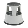 Tabouret metal roulant 2 hauteurs 20/41cm charge max 150 kg gris clair