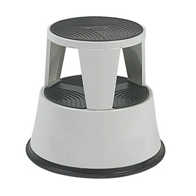 Tabouret metal roulant 2 hauteurs 20/41cm charge max 150 kg gris clair